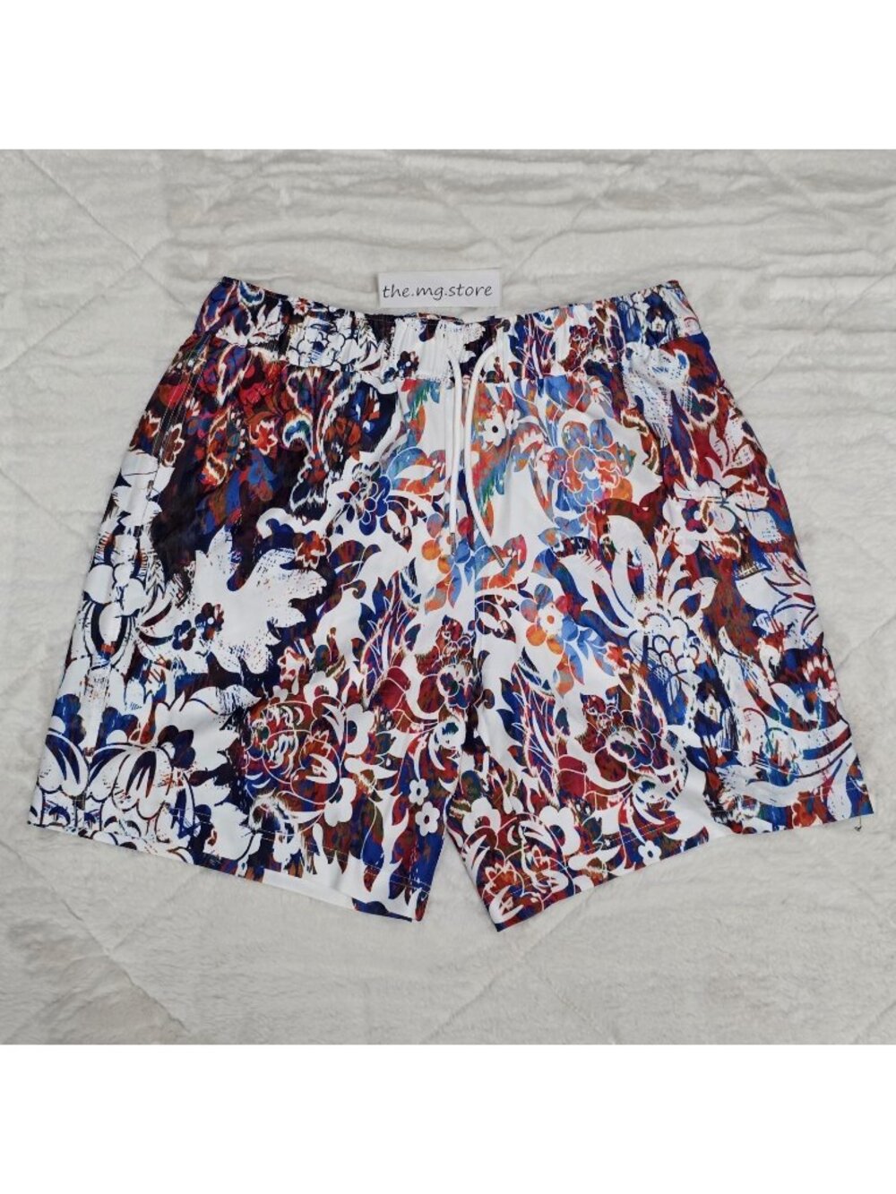 Robert Graham Swim Shorts Abstract Floral Graffiti Multicolor Men's Sz XL NWT